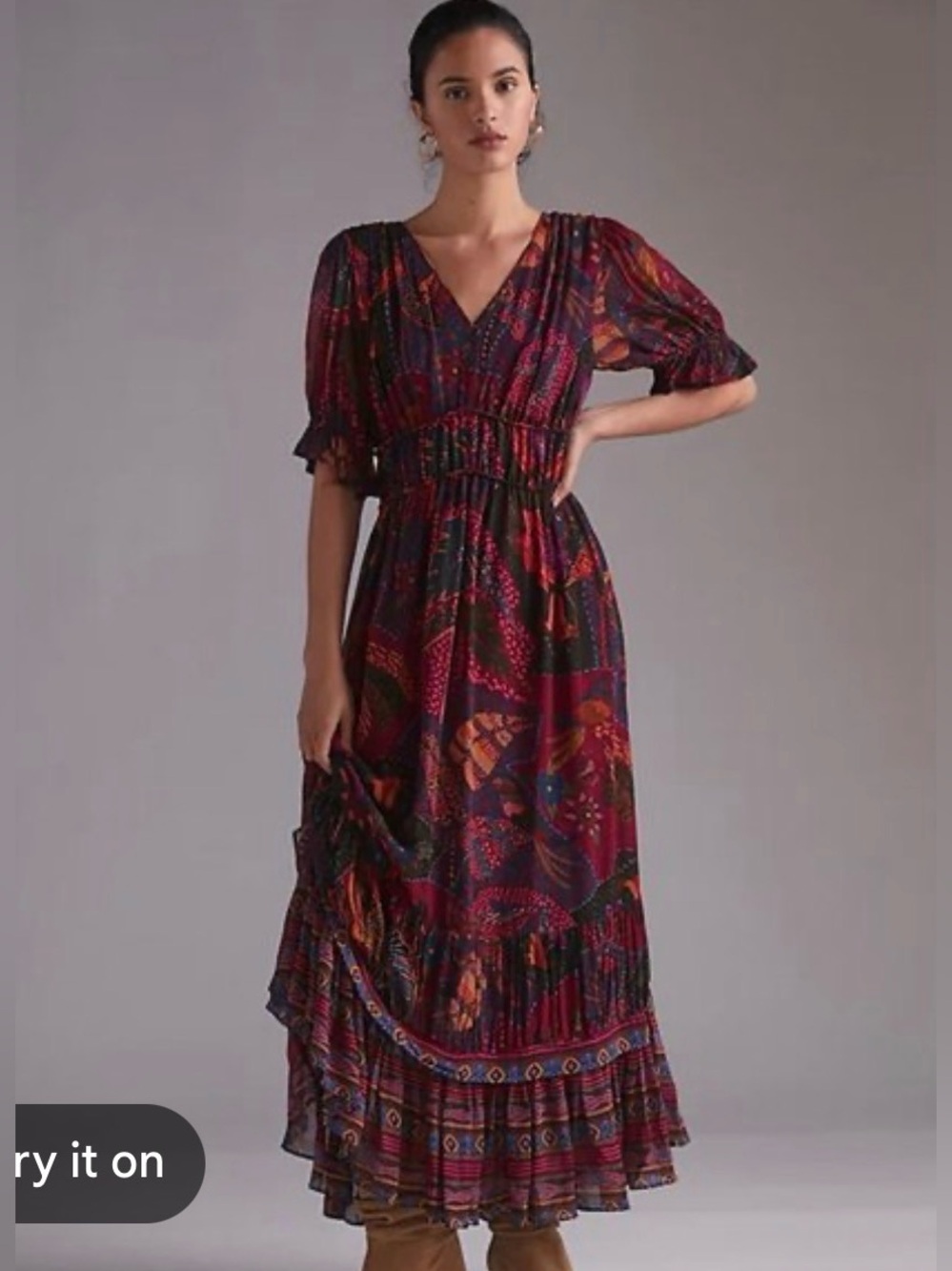 Anthropologie Farm Rio Floral Maxi Dress - Picture 1 of 4